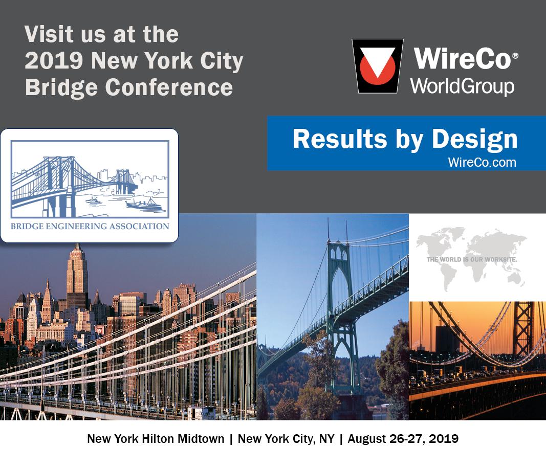 wireco's tweet photo. Today is the last day for the New York City Bridge Conference. Stop by to see the WireCo Structures team. #wireco #wirecostructures #nycbridgeconference #bridges https://t.co/da8SsIOmw3