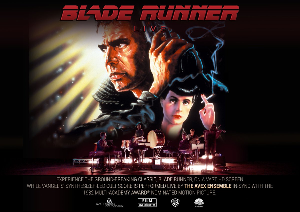 Blade Runner with Live Orchestra
Saturday 28 March 2020
Glasgow Royal Concert Hall

Enjoy Ridley Scott's cult classic with Vangelis' score performed live to picture.
Book Now - bit.ly/2Xtyy4w

#BladeRunner #BladeRunnerLive #Glasgow #tearsinrain