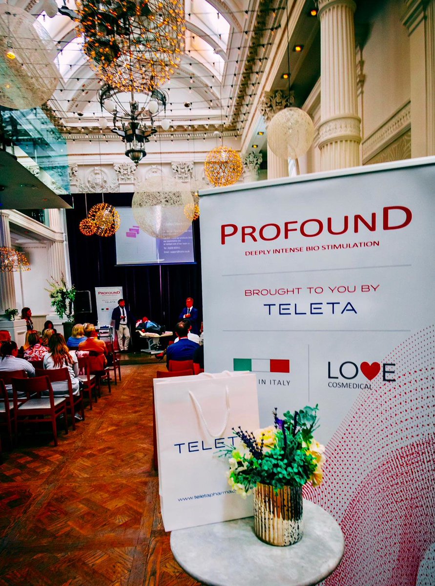 TeletaPharma's tweet photo. A fantastic launch day in Glasgow hosted by our top team at Teleta. A special thanks to our guests who travelled far and wide to join us for a day of theory and practical training on PROFOUND with Dr. Roberto Amore and Dr. Kaly Jaff - Bio Stimulation at its best! https://t.co/suACMDKhbg