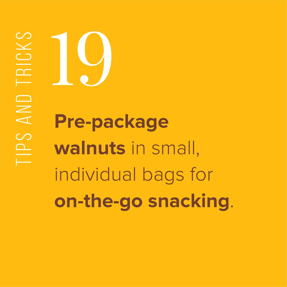 PrimaveraWalnut's tweet photo. That's exactly why we created our Snack Pack Walnuts! Ten 1.5 oz individual packages of walnuts, for convenient on-the-go snacking!

They go great in your bag or in a lunch box. Order now on Amazon: https://t.co/BgjKbqkfXE https://t.co/qmWG09qeou