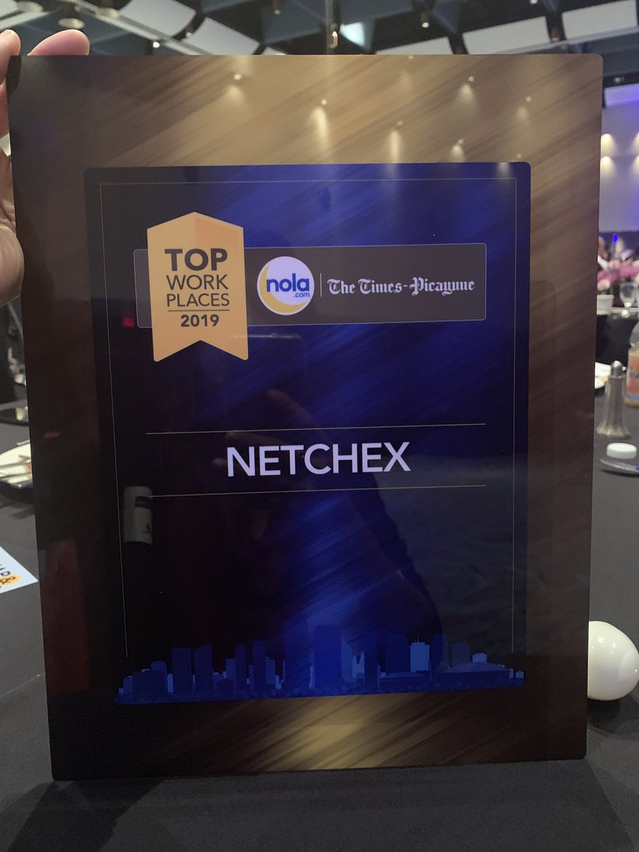C6Cece's tweet image. Congrats #Netchex for being named top 50 workplaces 2019. #TopWorkplacesNOLA