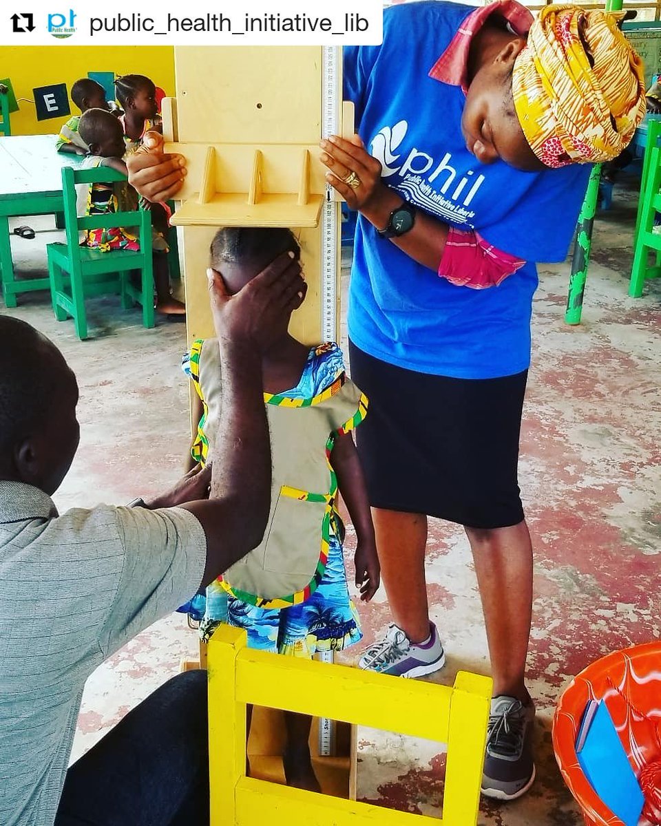 philiberia's tweet photo. In #Liberia, 32 percent of children under the age of 5 yrs suffer from chronic #malnutrition (stunting or low heigh for age) to help in preventing this @philiberia conducts monthly growth monitoring of kids enrolled into its community based early childhood center. @OSIWA1 https://t.co/zQlTy74B6L
