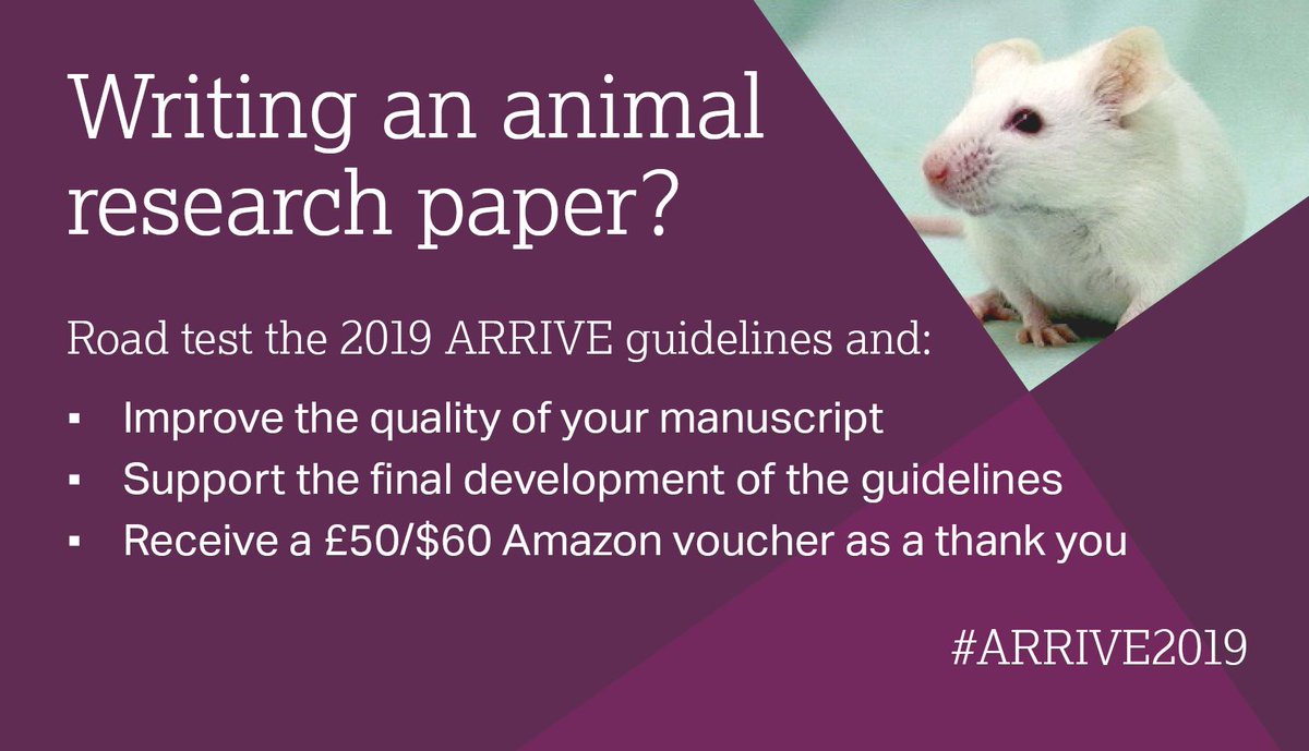 NC3Rs's tweet photo. We are still recruiting volunteers who are currently writing a paper containing in vivo research to road test #ARRIVE2019. If you want to contribute to the final development of the guidelines, visit our website to find out how you can take part: https://t.co/jas8cUIrHp https://t.co/eaGvZRV8bC