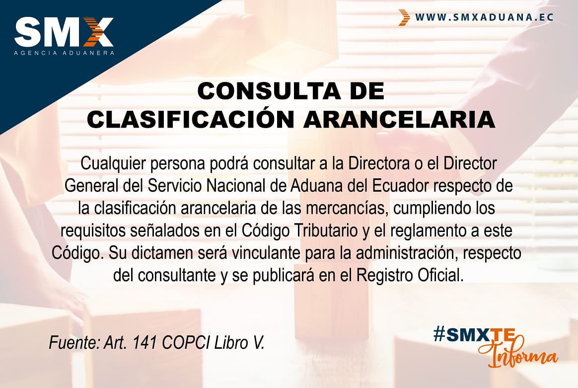 SMXaduana's tweet photo. Consulta de clasificación arancelaria 📋 #SMXteinforma https://t.co/qx01yPWCdd