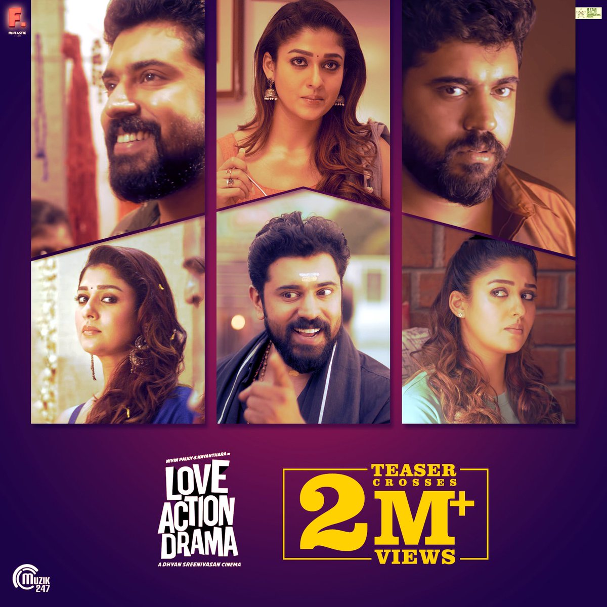 2 MILLION VIEWS for #LoveActionDrama Teaser! Have you watched the viral teaser yet? Check it out now >> youtube.com/watch?v=nmd2M-…

@NivinOfficial @NayantharaU @AjuVarghesee @Vineeth_Sree #DhyanSrinivasan @shaanrahman @Muzik247in
