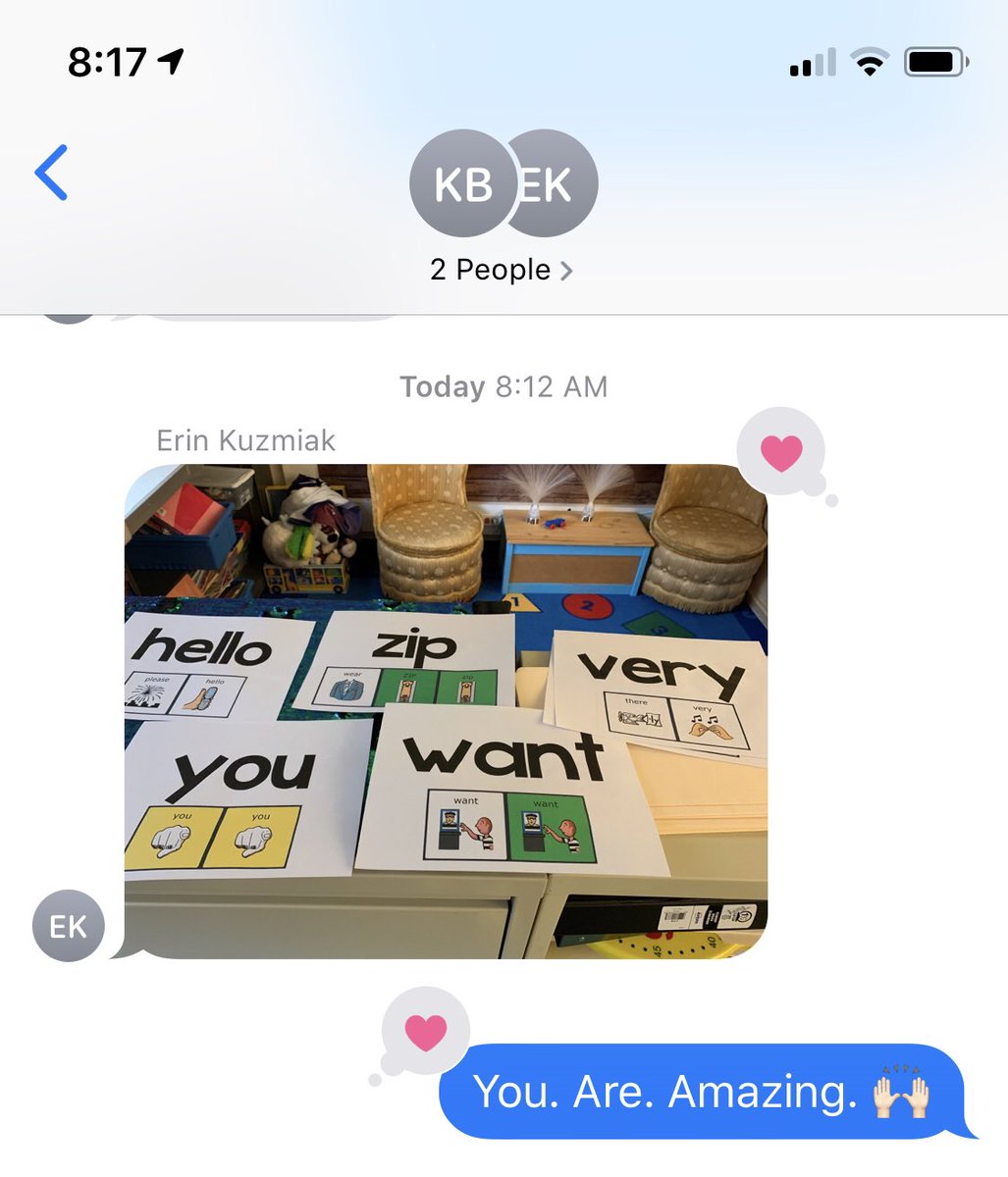 I loved starting my day with a text from <a href="/MortonKuzmiak/">Erin Kuzmiak</a> that she made visual supports for our CORE words! @MissBraun_ @MortonPRIDE #onceacard #aac #YourVoiceMatters #teamworkmakesthedreamwork