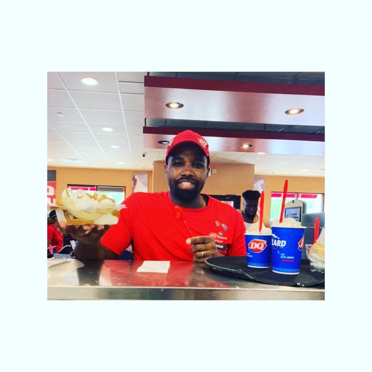DQMedford's tweet photo. Our #DQCrew is constantly serving up some awesomeness🍦😋 who’s coming to hang with us today?! #DQSisters #DQofMedford #HappyTastesGood https://t.co/SgdKomrvSC