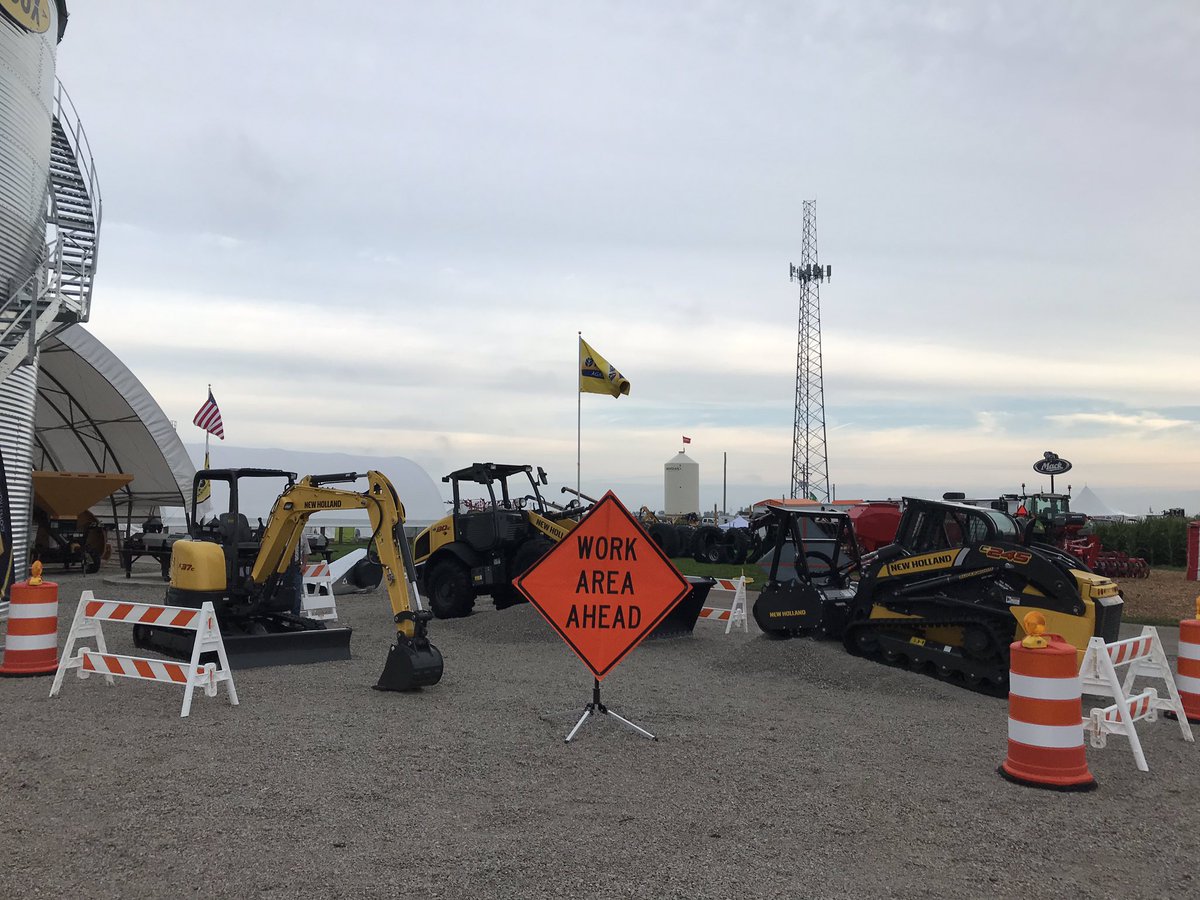 JB91377048's tweet photo. Work site? Nope, Main Street, USA at the 2019 Farm Progress Show. Happening now through Thur 8/29. https://t.co/Qm7yjOaiHL