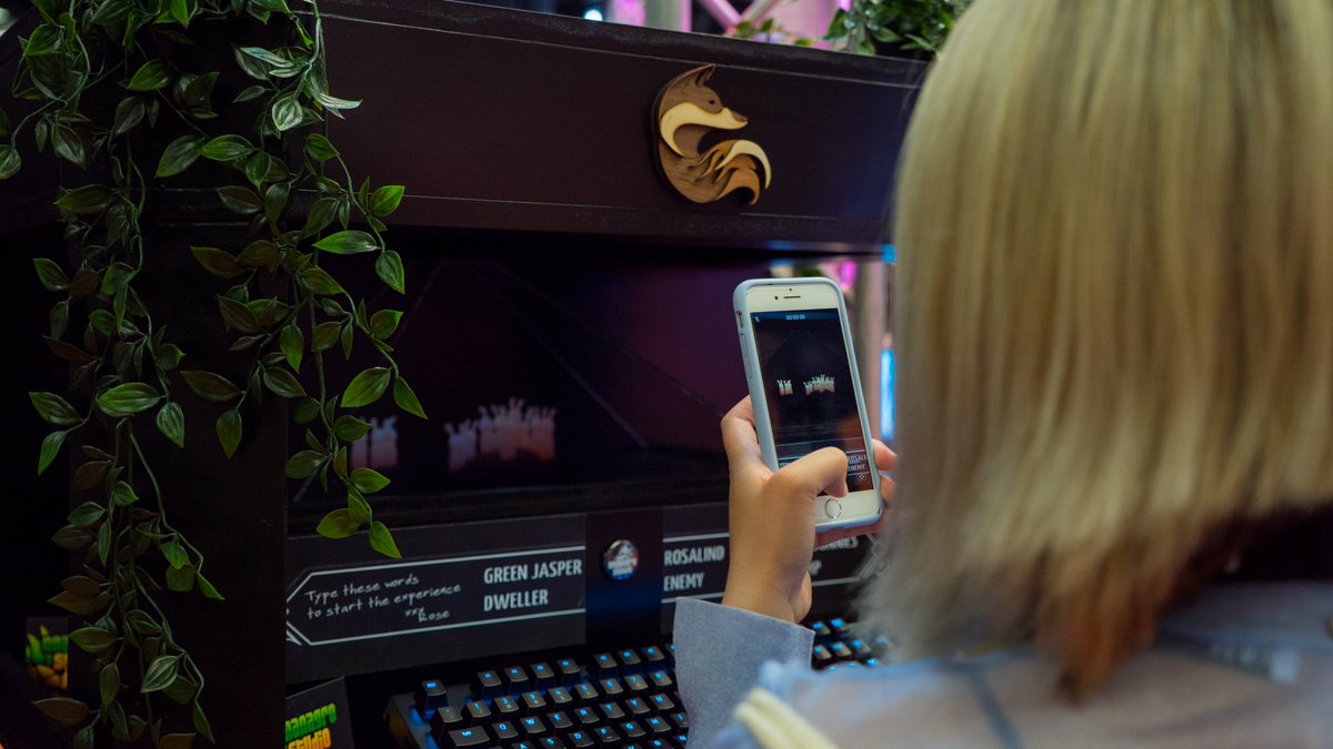 Last week was the Gamescom and we have collaborated with <a href="/FishingCactus/">Fishing Cactus</a> to showcase the models of their new game, <a href="/nanotalegame/">Nanotale - Typing Chronicles</a> , on Holocade.
Great time and thanks to all the players who tried our holographic experience.
#gamescom2019
#gamedev 
#indiedev
#belgiangamesindustry