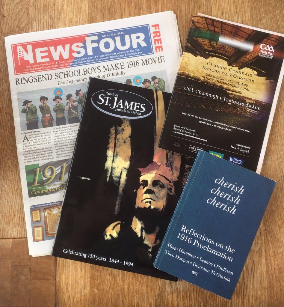 MOF1916's tweet photo. Latest additions to the #MOF1916 collection of published works relating to the Easter Rising 1916 - 

3 are from 2016 &amp; 1 from 1994 - so although I'm up to around 1,150 items, there are still lots to collect!

#MOF1916
#FeedTheCollection

@newsFour https://t.co/xSRLPtJ3oJ