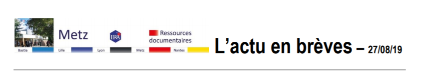 IRAdeMetz's tweet photo. Profitez d’une synthèse de l’actualité estivale☀️ ! Loi Fonction publique, réforme de l’État, rentrée scolaire, dématérialisation… 🗞️L’actu en brèves du 27/08/2019 est en ligne sur le portail documentaire des IRA
https://t.co/r7fOJhtdoY
@dgafp #iradocumentation https://t.co/k59ZtWdjnQ