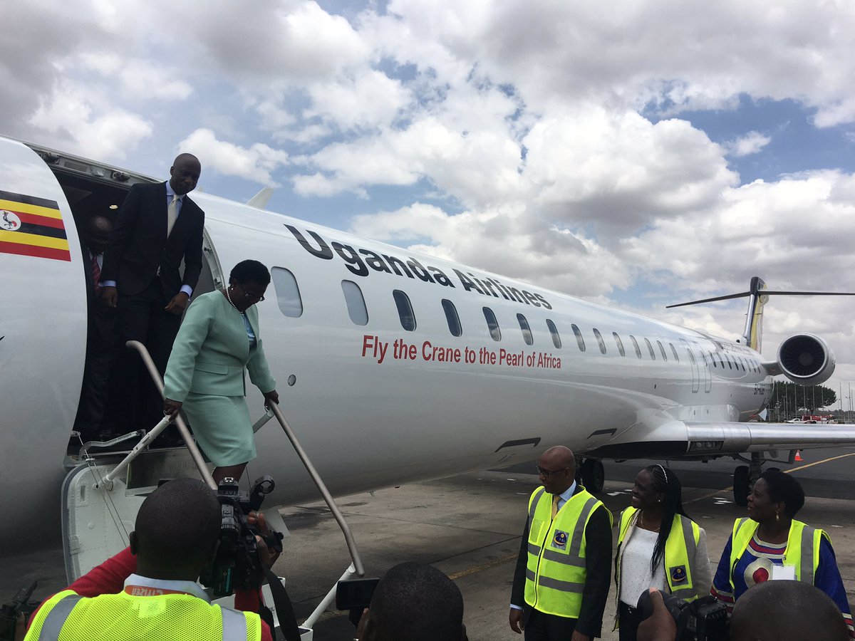 .<a href="/MonicaAzubaNte/">Monica Azuba Ntege</a>: I wish to thank the Kenyan Gov’t for accepting to celebrate with us this key achievement. We look forward to your continued support &amp; partnership in our endeavor to take <a href="/UG_Airlines/">Uganda Airlines</a> to greater heights.
I wish Uganda Airlines a sustainable success and progress.