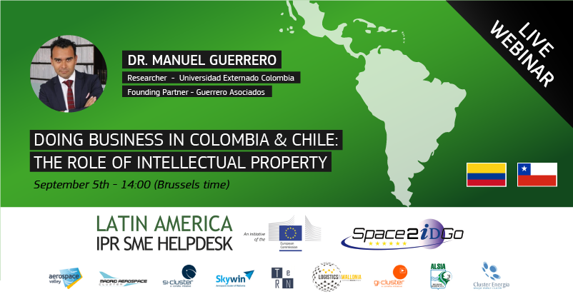latinamericaipr's tweet photo. Interested in doing #business in Colombia🇨🇴 or Chile🇨🇱? Learn how to protect and manage your #brand, #design and other #IP assets with this webinar organised in collaboration with #space2idgo project 🗓️September 5 at 14:00h!
SIGN UP: ✏️ https://t.co/dyiq4gDLaV https://t.co/voMKMTZCHX