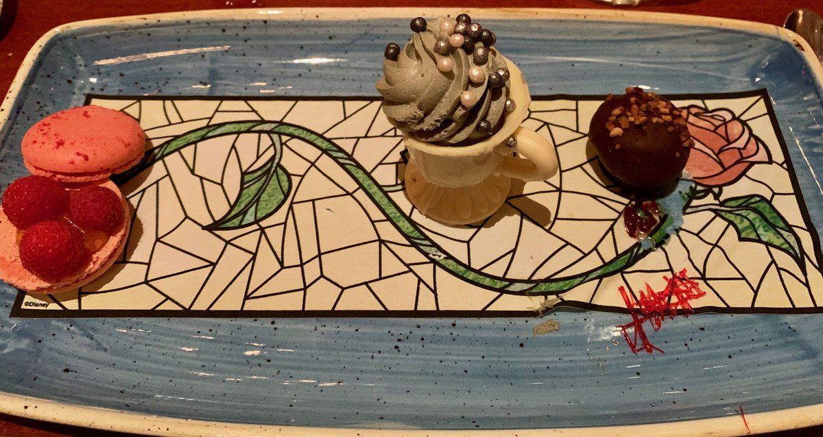 FieroFun's tweet photo. Itโs Tasty Tuesday! โTry the gray stuff itโs delicious. Donโt believe me ask the dishes.โ #beourguest #Magickingdom #beourguestrestaurant #DisneyWorld #disneydining #thegraystuff #graystuff #BeautyAndTheBeast #desert #funfiero #seeyaontheflipside https://t.co/DfzUQnSO6J https://t.co/dZXcr9Hy32