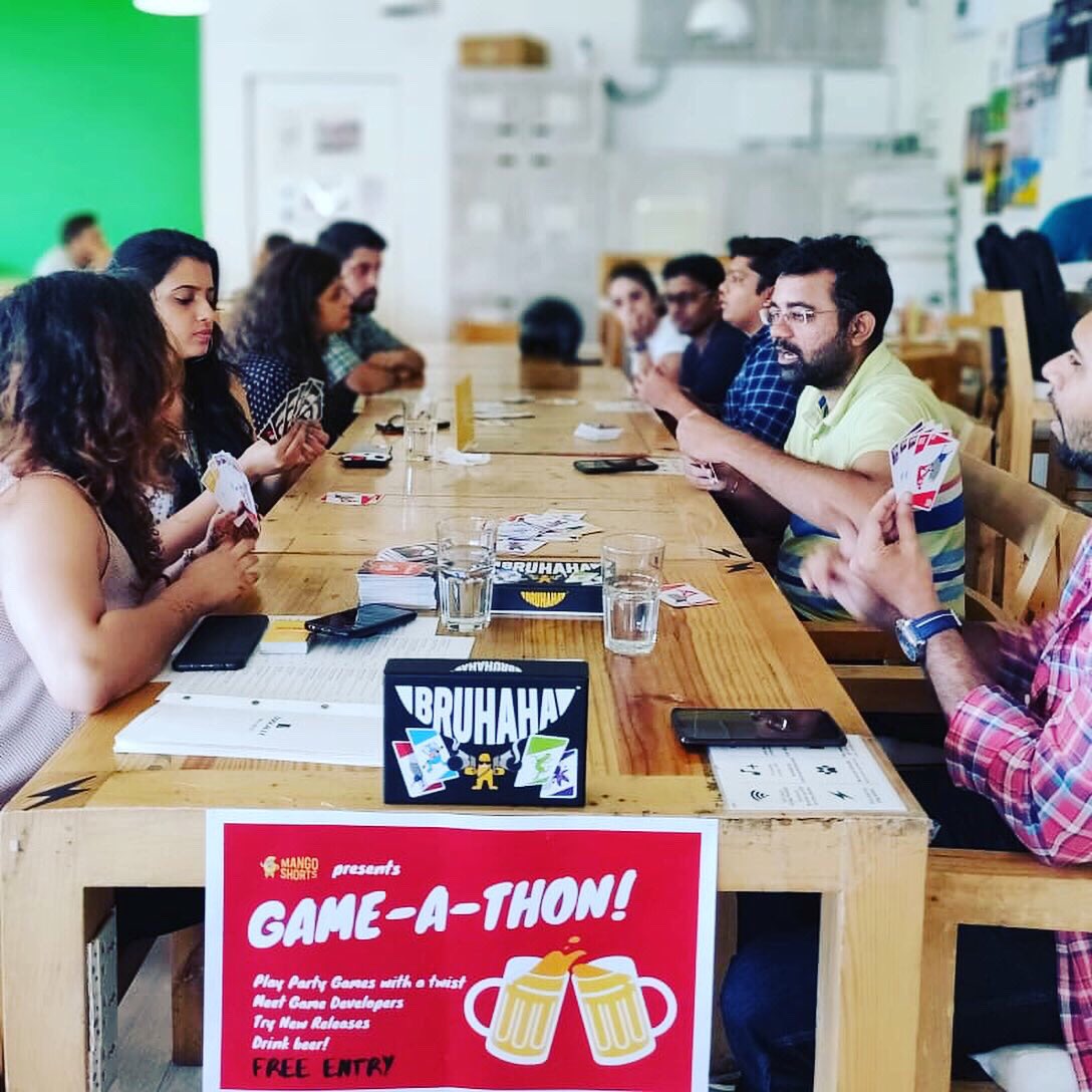 Mango_Shorts's tweet photo. GAME-A-THON Highlights at @godoolally !
We loved meeting and playing #Bruhaha and other games with all you lovely people.
Meet us at our next event - https://t.co/WKxkgLxsfa
#GameAThon #GameNight #BoardGameNight #MangoShorts #ThingsToDoInMumbai #LBBMumbai #WhatsHotMumbai #Events https://t.co/iQQwG1a1pw