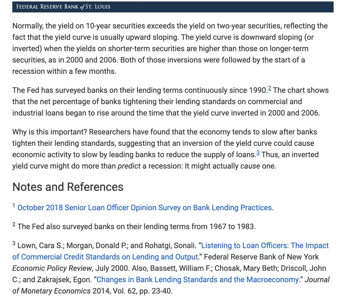 saxena_puru's tweet photo. Research from St. Louis Fed explaining why yield curve inversions precede and cause recessions.
#Yieldcurve https://t.co/PxgmYqNj63