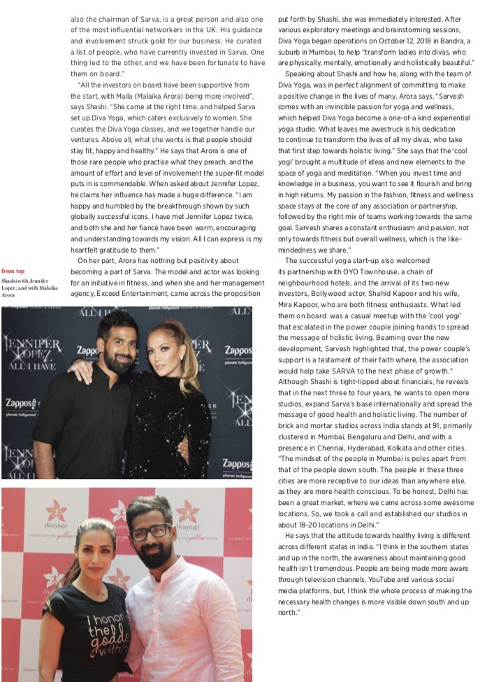 Kashmeerawrites's tweet image. #ThrowbackJuly one of the entrepreneurial pieces I had a blast doing. Grateful that it continues to be a part of Google’s first page. Meet the COOLEST YOGI. Oops! COOLEST YOGAPRENEUR #SarveshShashi #Entrepreneurs #MalaikaArora #DivaYogaStudios