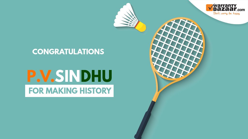 WarrantyBazaar's tweet photo. History has been created! #PVSindhu becomes the first ever #Indian to bag the #gold medal at #BWFWorldChampionships2019.

Heartiest #congratulation to the #GoldenGirl for making us all proud. 

#BWF #BadmintonWorldChampionships #BadmintonWorldChampionship https://t.co/w1NVfwCKSu