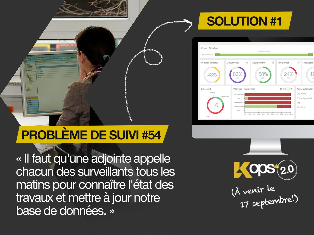 Vous vous reconnaissez? Plusieurs de nos clients avaient aussi ce problème avant d’utiliser K-Ops. C’est maintenant à votre tour de faire le saut et on est là pour vous supporter. #KOpsTracking, à partir du 17 septembre ! 💪