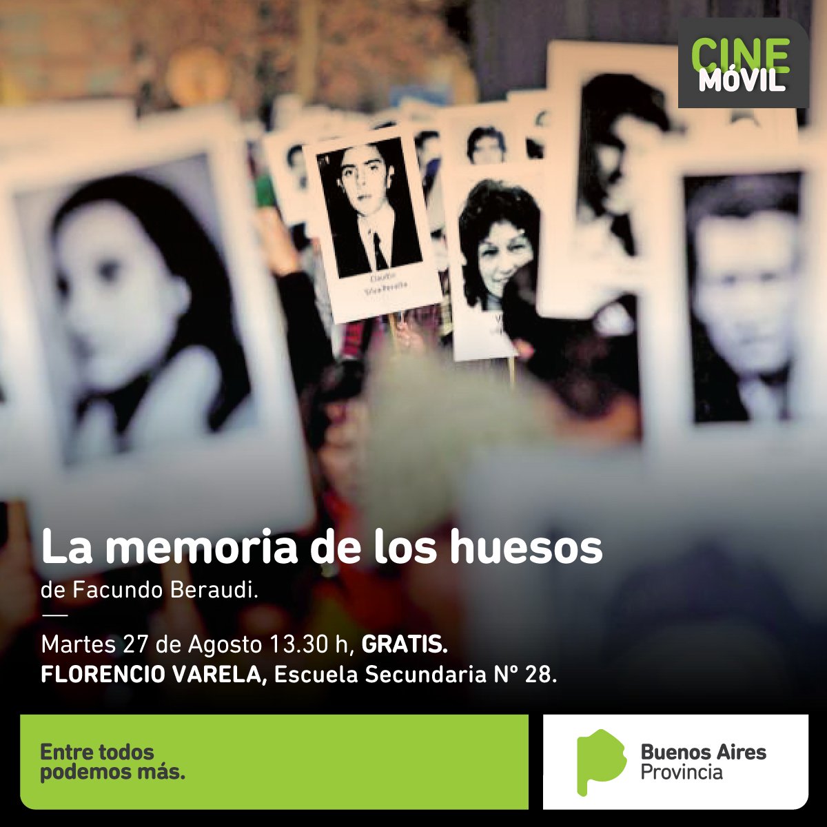 El #CineMóvil llega a #FlorencioVarela para proyectar La memoria de los huesos, de Facundo Beraudi en la Escuela Secundaria nº28. 🎬📚✏️

<a href="/PrensaVarela/">Varela Municipio</a> 
@BA_Cultura
