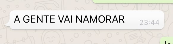 eu me iludindo no segundo dia de conversa: