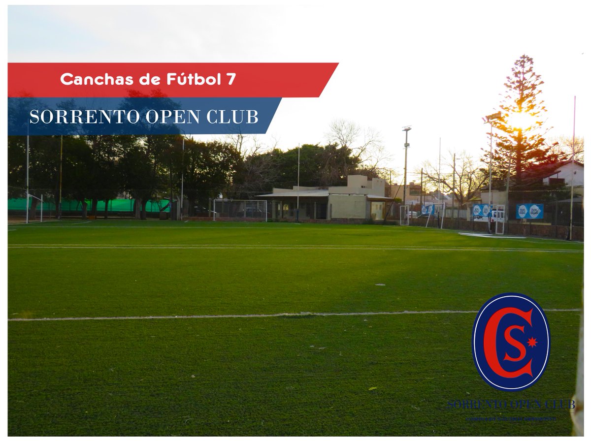 ⚽️¡ Nuestras canchas de #Fútbol 7 te esperan !️⚽️
------------------------------------------------
⚓️#Sorrentoopenclub te espera !
341 6 41 6000 | 454 5269
🏡José Hernández 831-Rosario