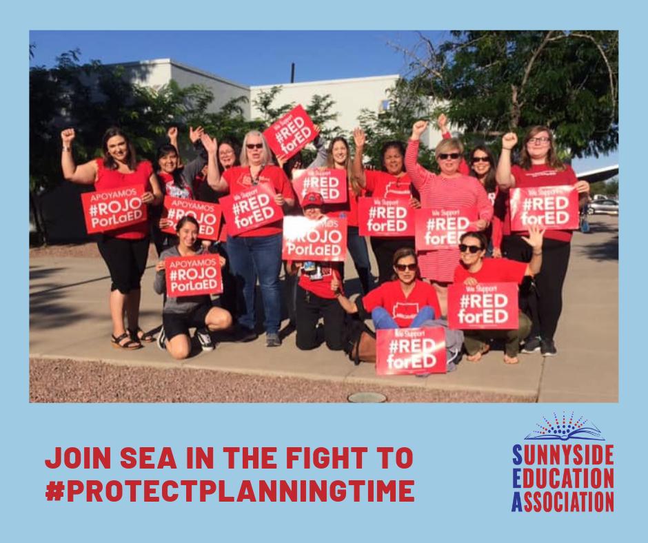 SunnysideEA's tweet photo. Many Sunnyside teachers have only 30 minutes of planning time per day. It's time we take a stand for planning time for the sake of our students and our own professional practice. https://t.co/obOFwHAXQl