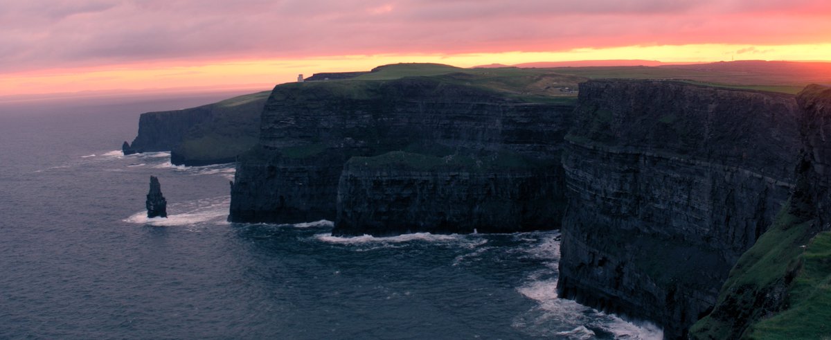 SligeachFilms's tweet photo. A still from last weeks drone shoot: Dawn at the Cliffs of Moher #Inspire2 #DJI https://t.co/WVmEysFFJs