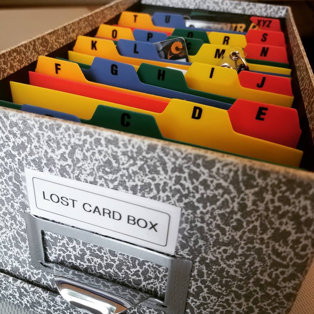 VCUCard's tweet photo. Who has already lost their VCUCard? 🙋 BEFORE you panic, many of those cards get turned into our office. So if your #VCUCard is missing, come by the office to check our lost card box! #vcu #VirginiaCommonwealthUniversity #vcu23 #vcu22 #vcu21 #vcu20 #lostcard #vcucardoffice https://t.co/25X7OaKpOA