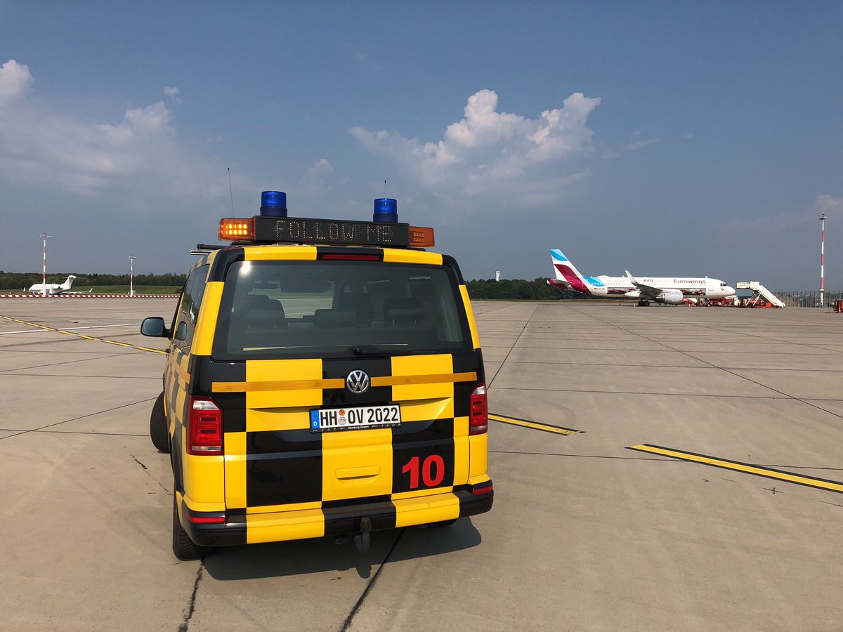 DFS_AS_company's tweet photo. Yes... we are at @HamburgAirport - shooting for our #PHOENIXWebInnovation. Follow us to get the latest news on this project. #DFSAS #followmecars #ATC #aviation #aproncontrol https://t.co/fT9g6D0Qlj