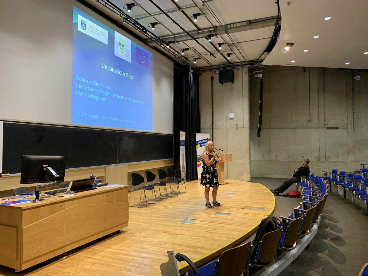 Thanks to Prof Eileen Drew <a href="/TCDGenderEq/">TCD Gender Equality</a> for delivering very informative session on Unconscious Bias to new cohort of <a href="/TrinityGSU/">Trinity GSU</a> postgrads inEd Burke <a href="/tcddublin/">Trinity College Dublin</a> 
#GrowingEquality #puttingpostgradsfirst #WeAreGSU