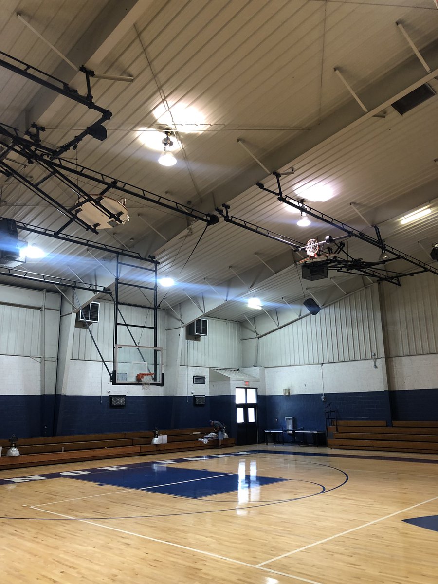 New LED lights going into the Gym today! Going to need sun glasses it’s so bright.. #TheWildcatWay