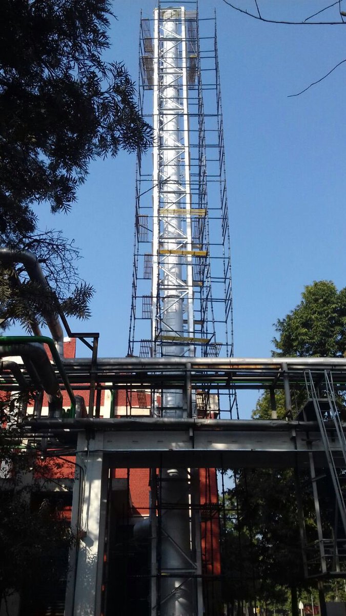 Thermal Spray Aluminium Coating &amp; HR Paint Application over Chimney. 
#ThermalSpray #TSAC <a href="/ASMThermalSpray/">ASM Thermal Spray Society</a> <a href="/NACEtweet/">NACE International</a> <a href="/thesspc/">SSPC: The Society for Protective Coatings</a>