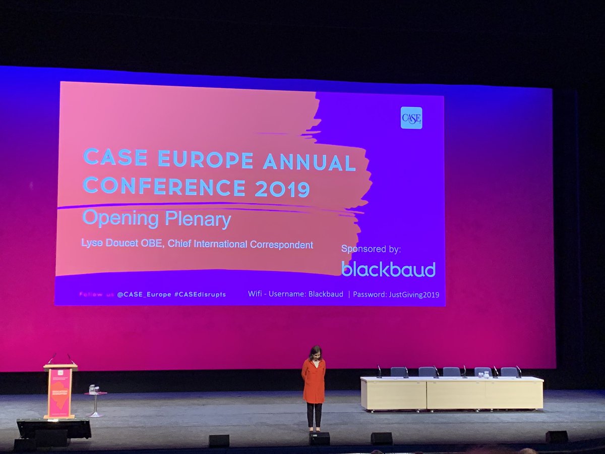 Julia_Contrea's tweet photo. « It is in the darkest of places that you see the brightest of lights ». Amazing opening and food for thought from @bbclysedoucet. « Disrupt or be disrupted ». @CASE_Europe #CASEdisrupts https://t.co/bAS6drm1V5