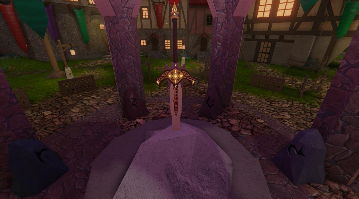 Roblox dungeon quest excalibur purple stone