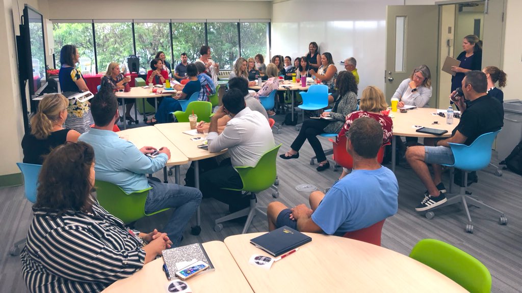 AndreSLeger's tweet photo. Great turnout at the #CornwallCampus welcome back meeting! Amazing organization by @JenniferRHaley & team #Orientation @SLCTeachLearn @whatsinsideslc https://t.co/sJz1AJu9U9