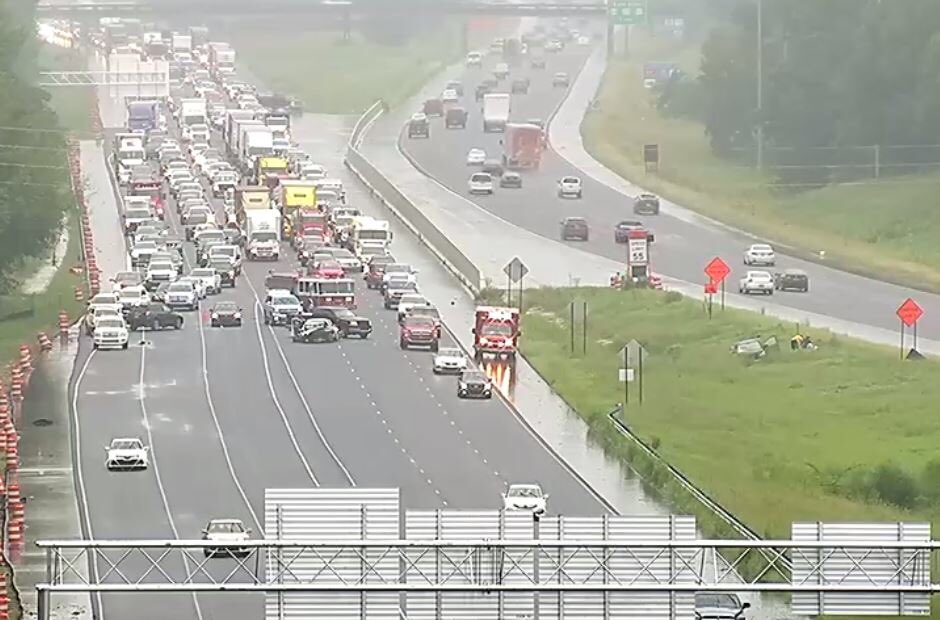 Traffic Advisory - Interstate 85 northbound just before the Taylor Road exit is down to one lane open due to an accident with injury. Emergency personnel are on scene and motorists are urged to avoid the area at this time.