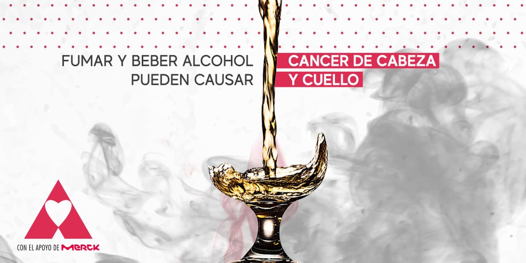 El cigarrillo y el alcohol son factores de riesgo de muchas enfermedades, incluido el cáncer de cabeza y cuello. El virus del papiloma humano es el tercer factor más frecuente. #HayTratamiento #SacaleLaLenguaAlCáncer.