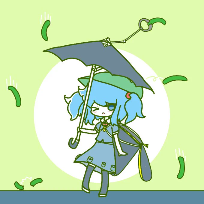 #深夜の真剣お絵描き60分一本勝負にとりちゃん 