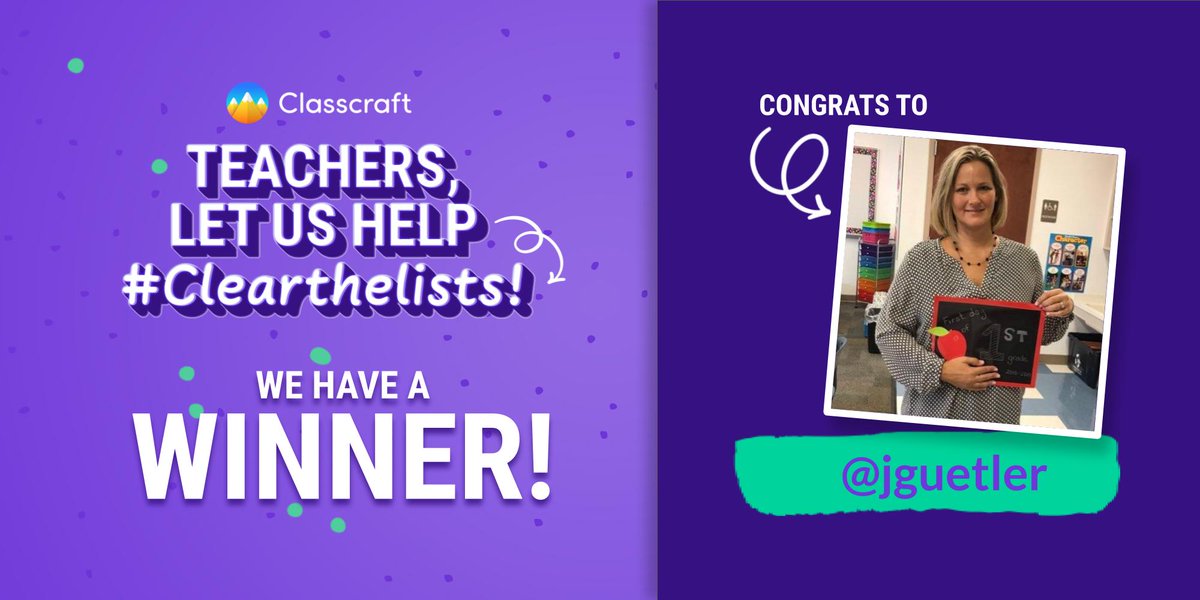 Thanks for being an awesome teacher, Jessica Guetler (<a href="/jguetler/">Jessica Guetler</a>)! The flexible seating and books for your first graders are on their way 💜 Let’s #clearthelists 24 more times! Add your list to our 📌 Twitter post → bit.ly/2z8nhId