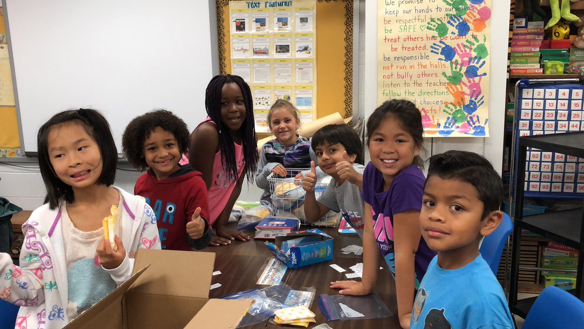 PRESthirdgrade's tweet photo. Mrs. Gilstrap class being great community helpers putting together emergency packs to go in each classroom! https://t.co/fLQOmZ3tdI