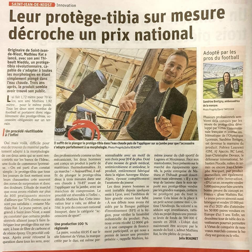 Nous remercions la journaliste Julia Beaumet qui est venue nous rencontrer et évoquer notre prix de meilleur accessoire de sport Trophées nationaux Inosport 2019🏆
#virtus #innovation #football #protegetibia #symbiofit #compressfit #surmesure #confort #maintien #protection