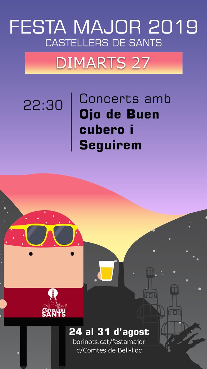 Ens acostem a l'equador de la #FMSants i el dia es presenta ben animat 😄. Aquí en teniu els horaris.