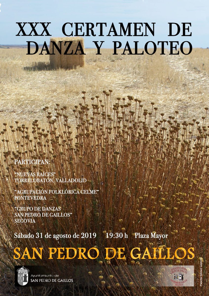 SPG_Segovia's tweet photo. Preparando las fiestas y el grupo de danzas de #SanPedroDeGaillos volverá por trigésima vez, a deleitarnos.
Este año nos acompañan los grupos de #Torrelobatón "Nuevas Raíces" y de #Pontevedra "Agrupación Folklórica Celme"
Os esperamos!!
Fotos de la actuación en Torrelobatón https://t.co/vXTPXeCZmq