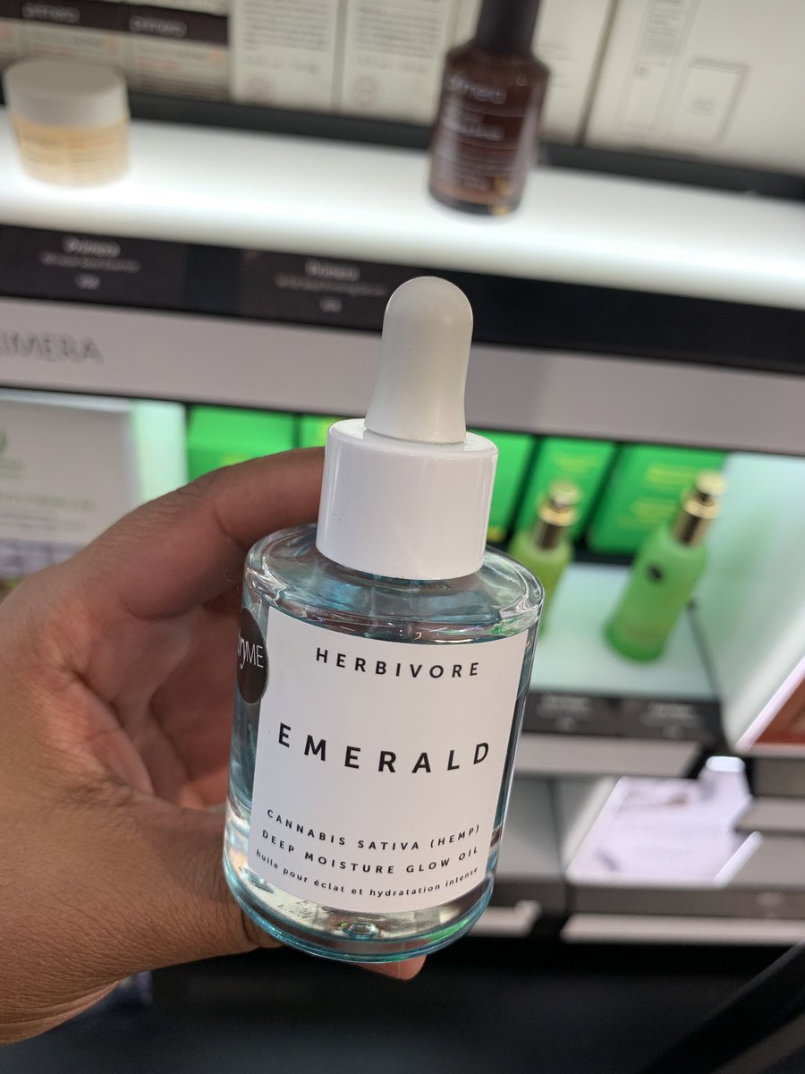 Herbivore Emerald. $58. CBD, hemp oil, sunflower seed oil, borage seed oil, and meadowfoam seed oil. Best for really inflamed or dry skin because the borage seed and CBD/hemp are very anti inflammatory. But still great for all skin types.