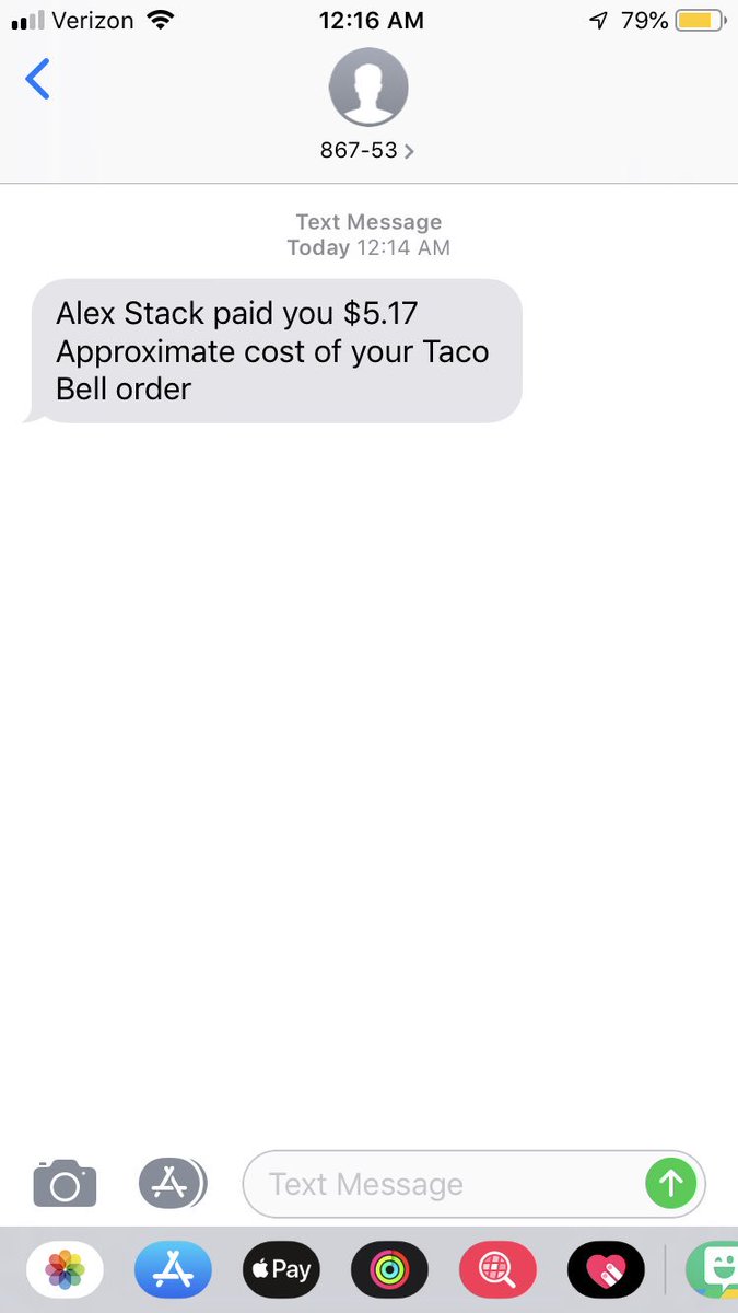 stackdes's tweet image. Al was drunk and found out I had tbell so he venmoed me for it 🤦🏼‍♀️