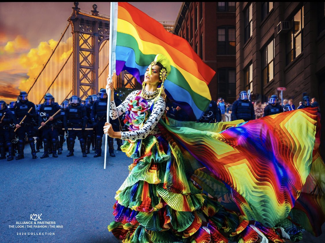 trinijayjay's tweet photo. Meh pores raise! Then the tears of joy fell. PRIDE IN T&amp;T CARNIVAL!!!!! I am totally overwhelmed!! Thank you K2K Alliance &amp; Partners and especially the beautiful souls of Kathy &amp; Karen Norman designers! This is what ALLIES LOOKS LIKE! You made this Queer Trinbagonian VERY PROUD! https://t.co/MDe3y6e82U