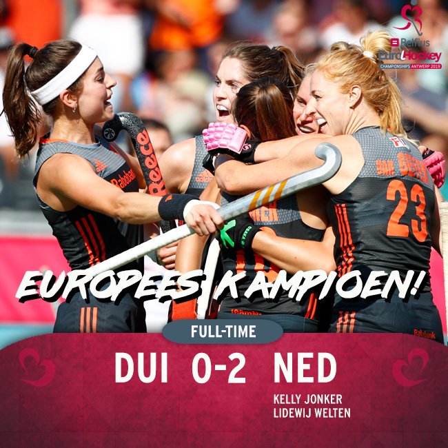 oranjehockey's tweet photo. Europees kampioen én een ticket voor de Olympische Spelen van Tokio volgend jaar! 

#EHC2019 https://t.co/2utBhxpV8R