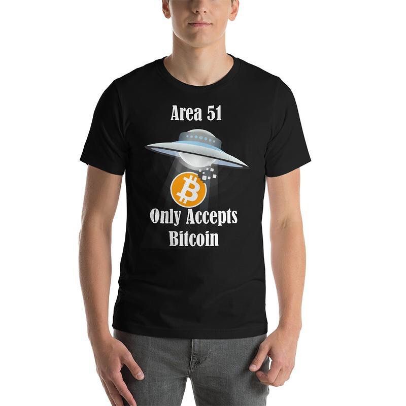 TBitcoinz's tweet photo. The Bitcoinz Bitcoin Store on Instagram: “Get Ready For the Area 51 Fun Run with this All New Incredibly Comfortable ‘Area 51 Only Accepts Bitcoin’ T-Shirt!…” https://t.co/dzUqfvFVVH https://t.co/tFSH0wWp4y