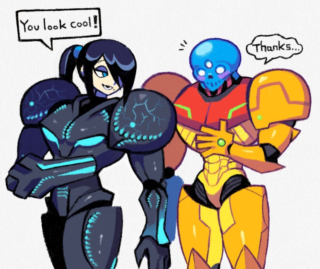 데나씌 Denaseey On Twitter Black Hair Samus And Dark Samus